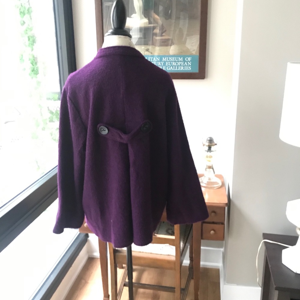 Ruby Red Rd. Plum Buttonup Swing Jacket Sz Xl - image 2